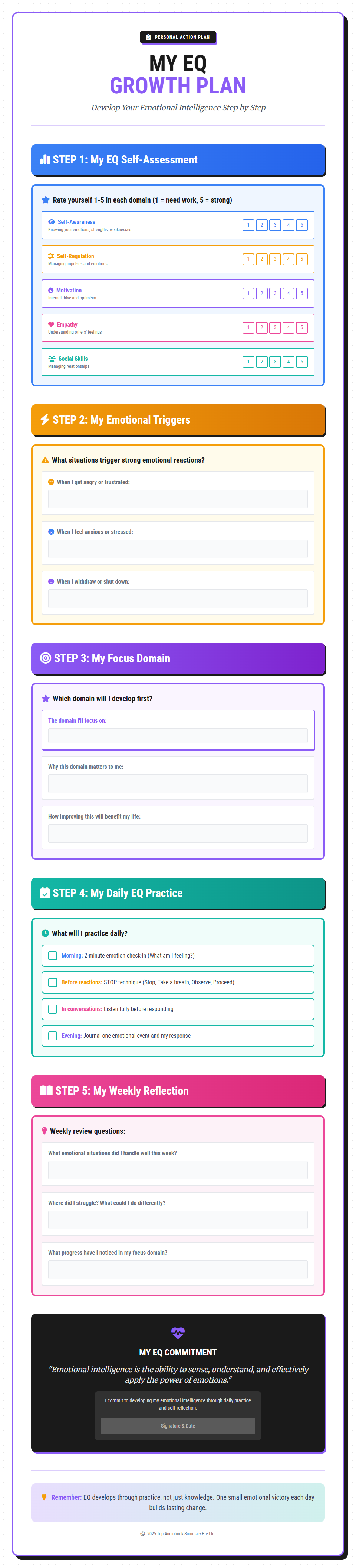 Personal Action Plan Preview